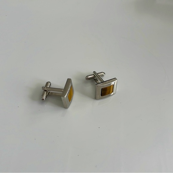2 pair Cuff links- silver- - Picture 4 of 5